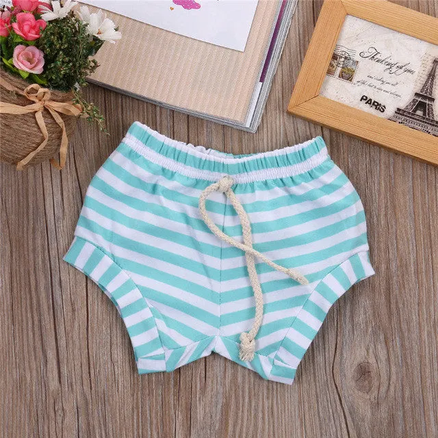 2016 Newest Baby Kids Lovely Striped Cotton Shorts Newborn Infant Baby Girls Summer Bottoms Bloomers Hot Pants Casual Shorts