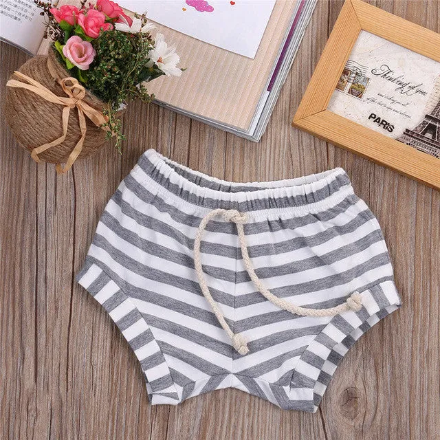 2016 Newest Baby Kids Lovely Striped Cotton Shorts Newborn Infant Baby Girls Summer Bottoms Bloomers Hot Pants Casual Shorts