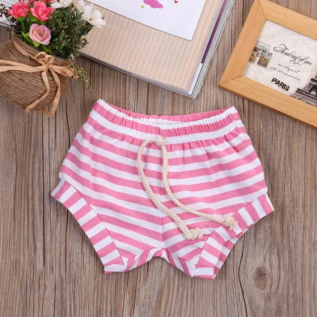 2016 Newest Baby Kids Lovely Striped Cotton Shorts Newborn Infant Baby Girls Summer Bottoms Bloomers Hot Pants Casual Shorts