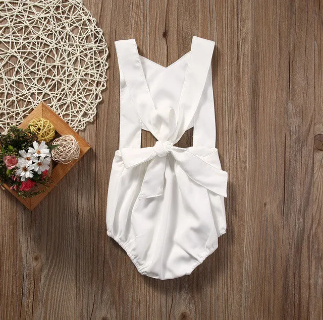 2017 Newborn Baby Girls Bodysuit Jumpsuit Playsuit Backless Sunsuit One-Pieces Clothes