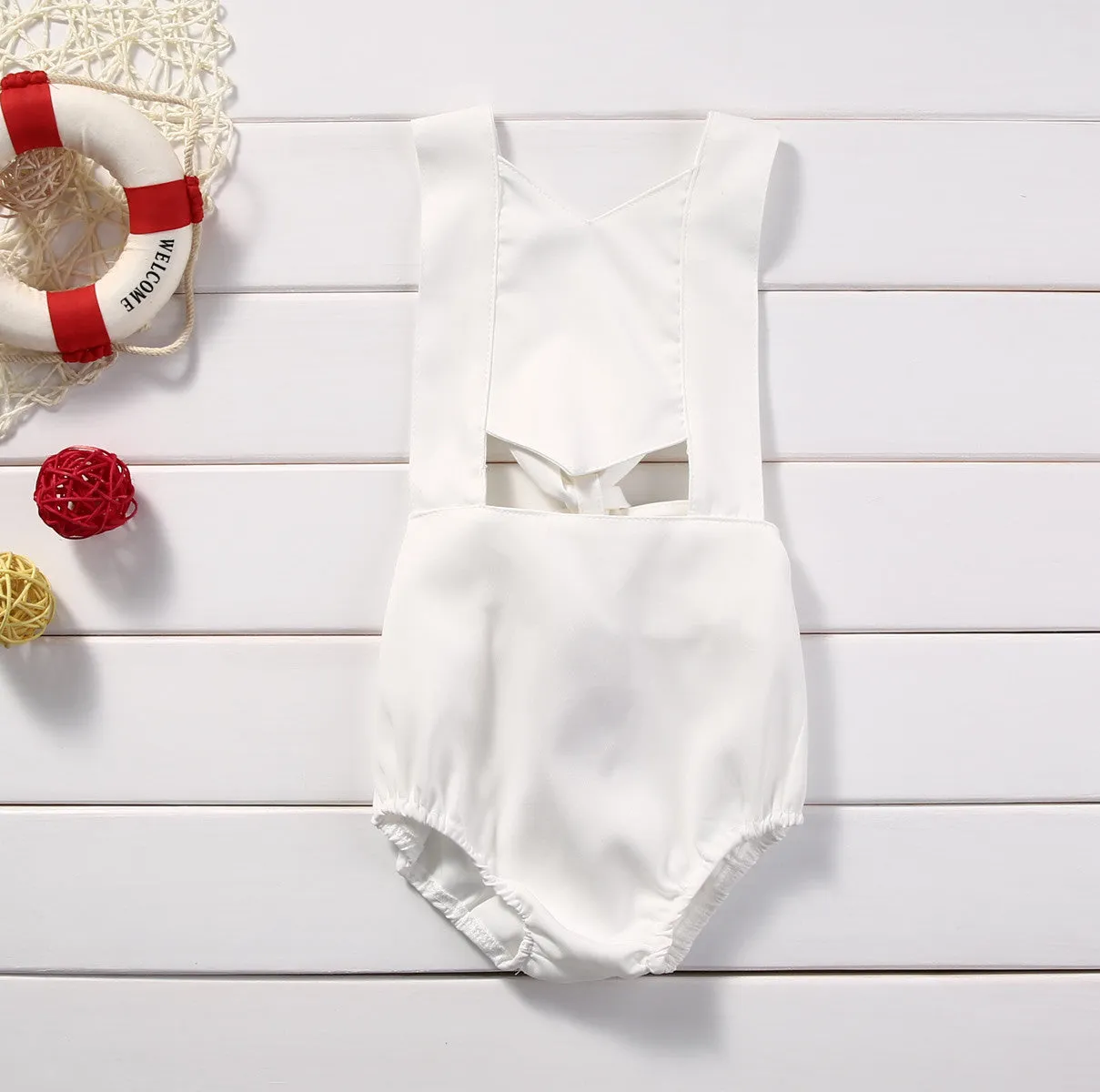 2017 Newborn Baby Girls Bodysuit Jumpsuit Playsuit Backless Sunsuit One-Pieces Clothes