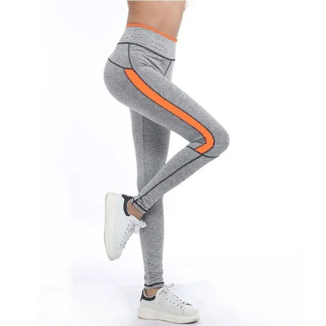 2017 Women Lady Activewear Pink Legging Spring Summer light grey Pant Autumn High Waist Leggins 1208 American Original Order