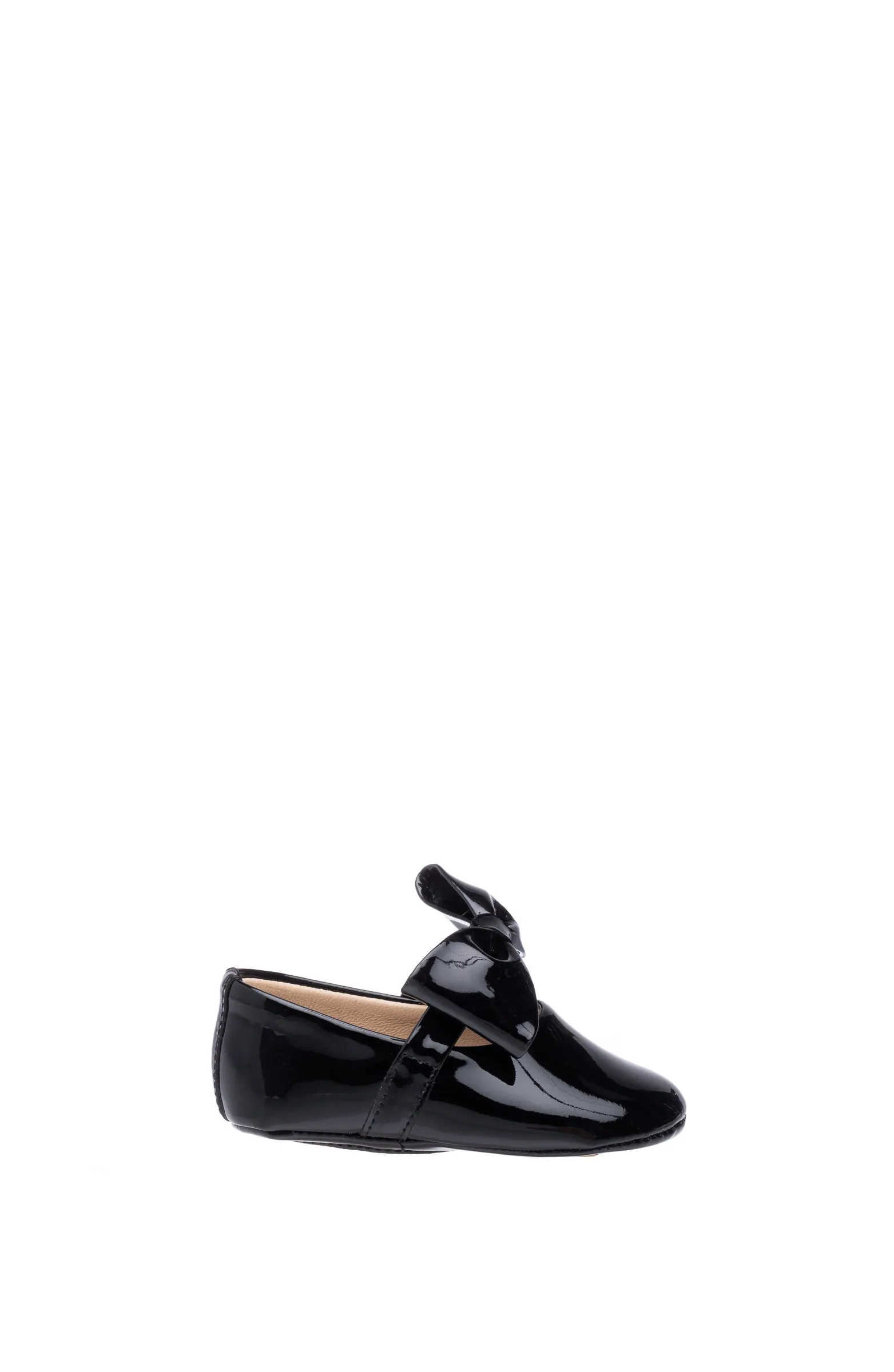 Baby Ballerina with Bow Patent Black