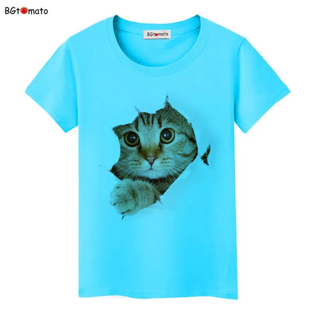 BGtomato Super cute 3D cats T-shirt women lovely cool summer clothes Good quality comfortable tops casual tees brand shirts