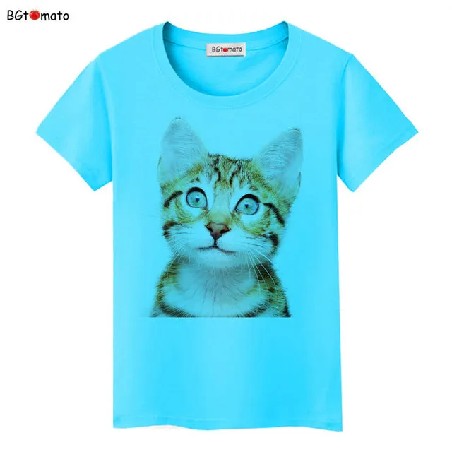 BGtomato Super cute 3D cats T-shirt women lovely cool summer clothes Good quality comfortable tops casual tees brand shirts