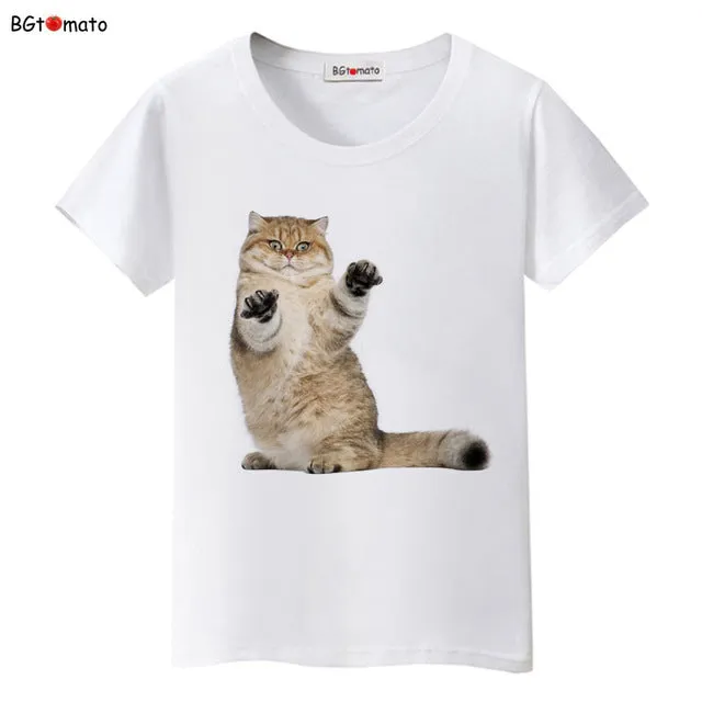 BGtomato Super cute 3D cats T-shirt women lovely cool summer clothes Good quality comfortable tops casual tees brand shirts