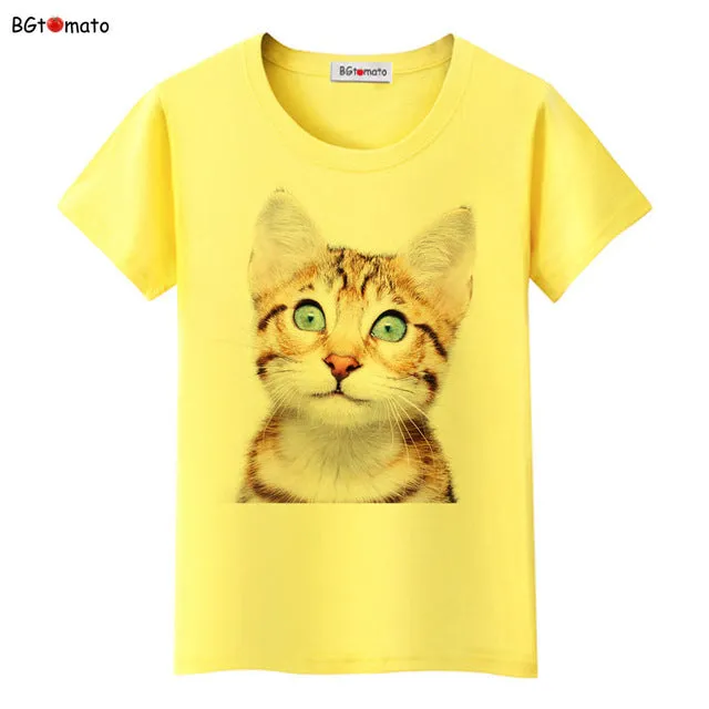 BGtomato Super cute 3D cats T-shirt women lovely cool summer clothes Good quality comfortable tops casual tees brand shirts