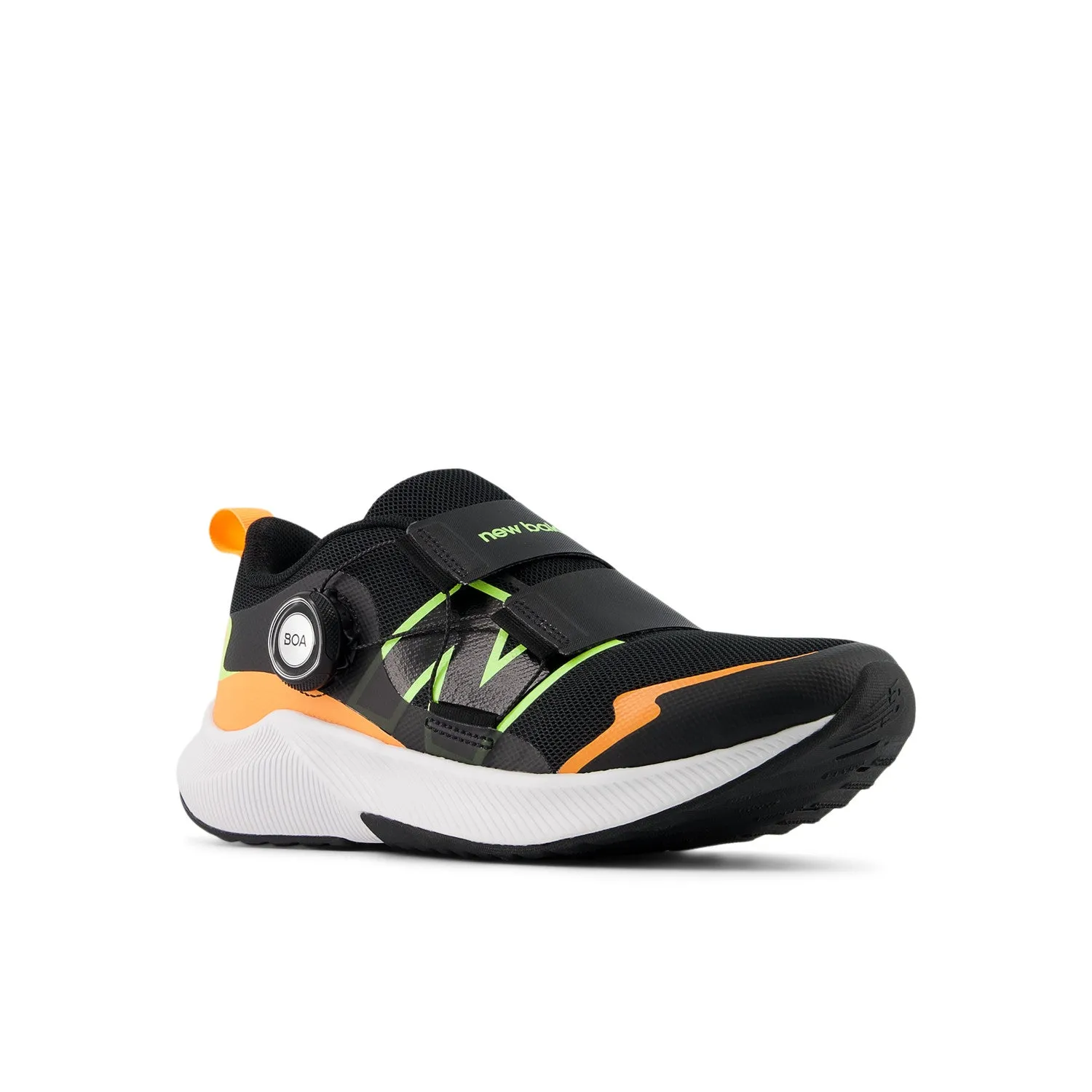 Big Kid's New Balance DynaSoft Reveal v4 BOA Color: Black with Lime Glo