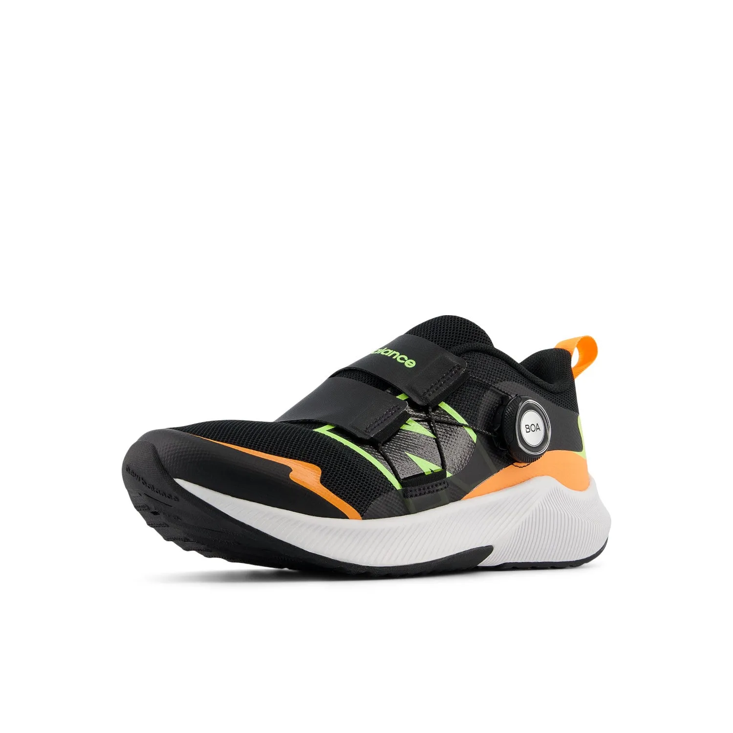 Big Kid's New Balance DynaSoft Reveal v4 BOA Color: Black with Lime Glo