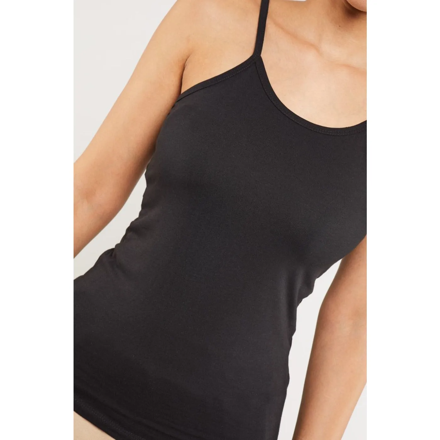 Black Plain Camisole Tank