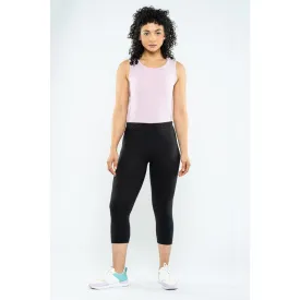 Black Plain Cropped Legging Pants