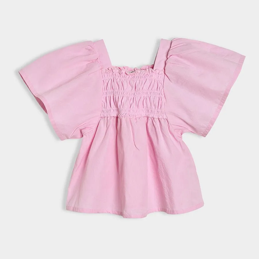 Bloom Smocked Top Pink