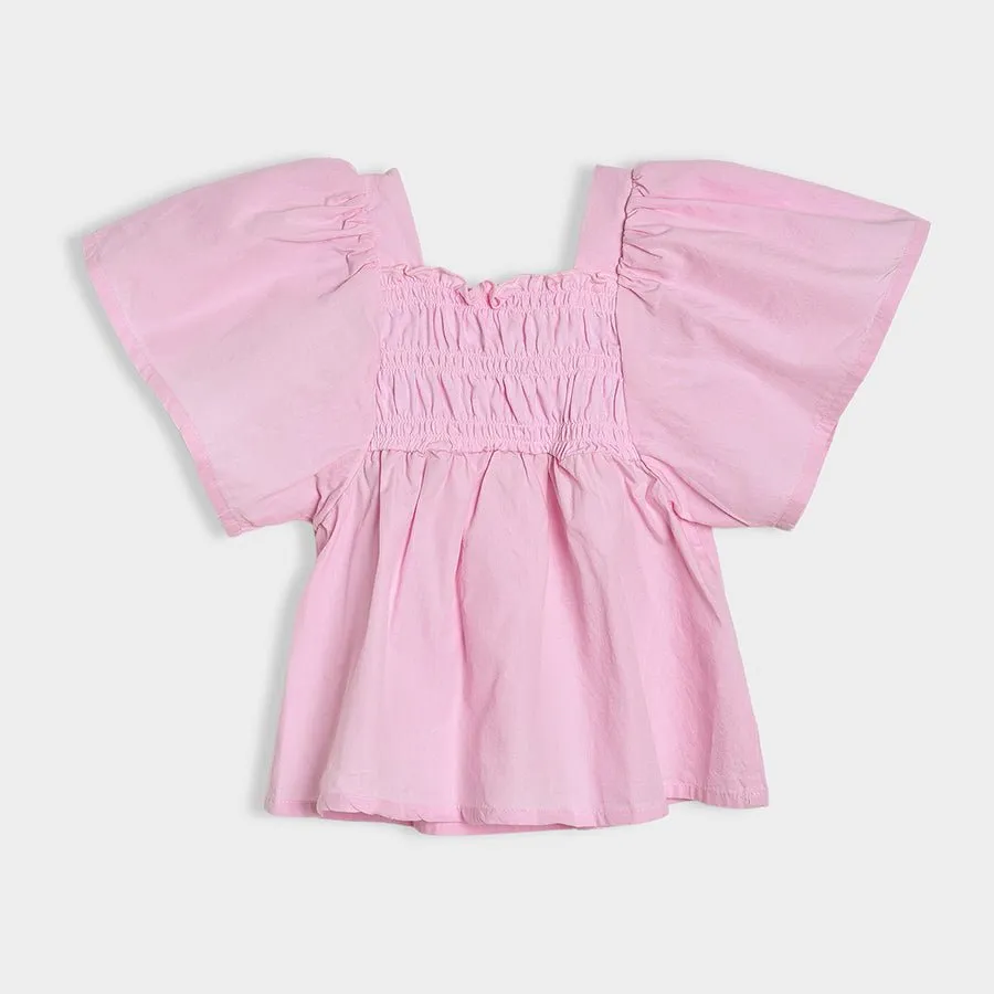 Bloom Smocked Top Pink