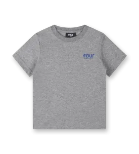 Blue Logo T-shirt Grey Melange