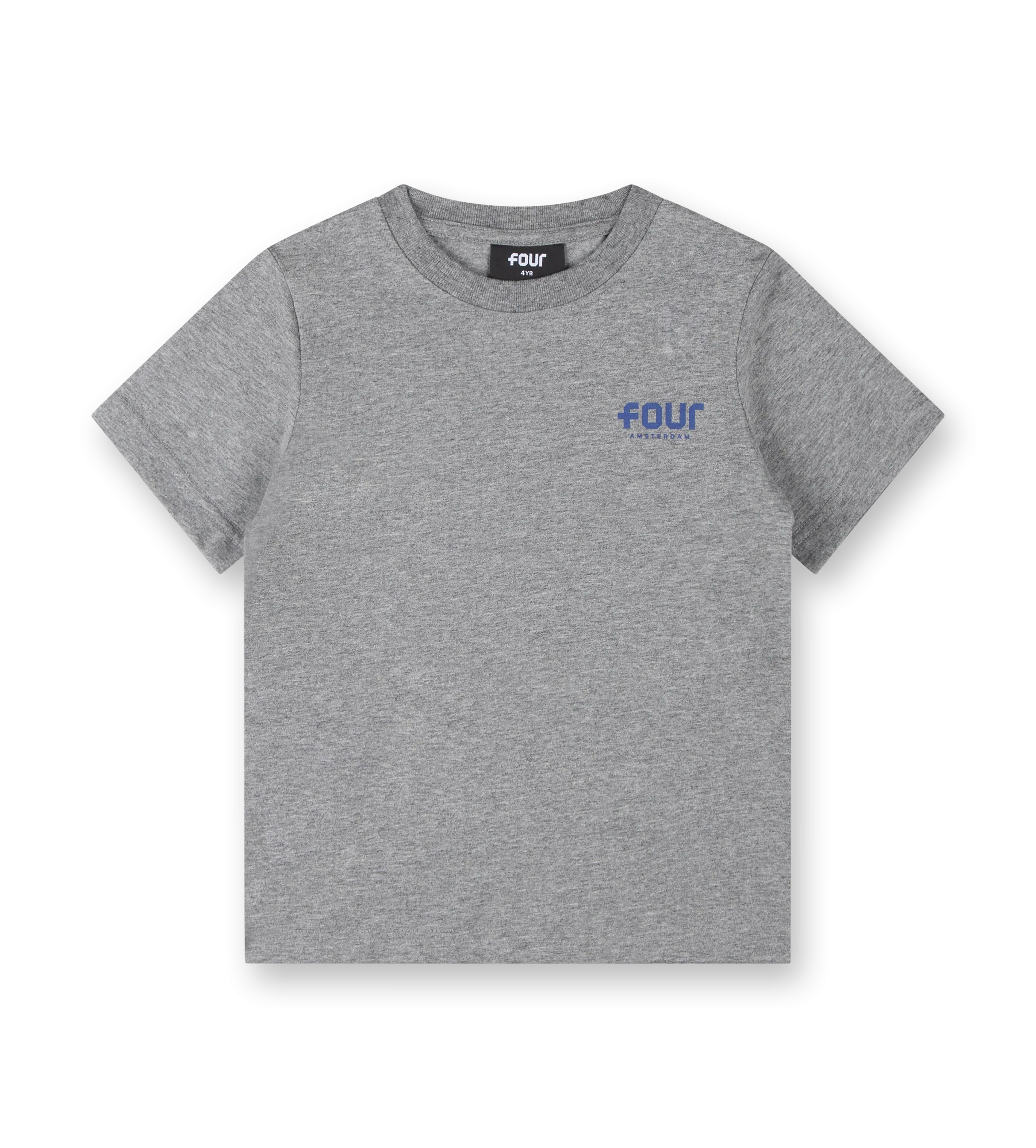 Blue Logo T-shirt Grey Melange