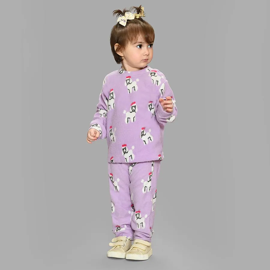 Bonjour Poodle Printed Slumber Set