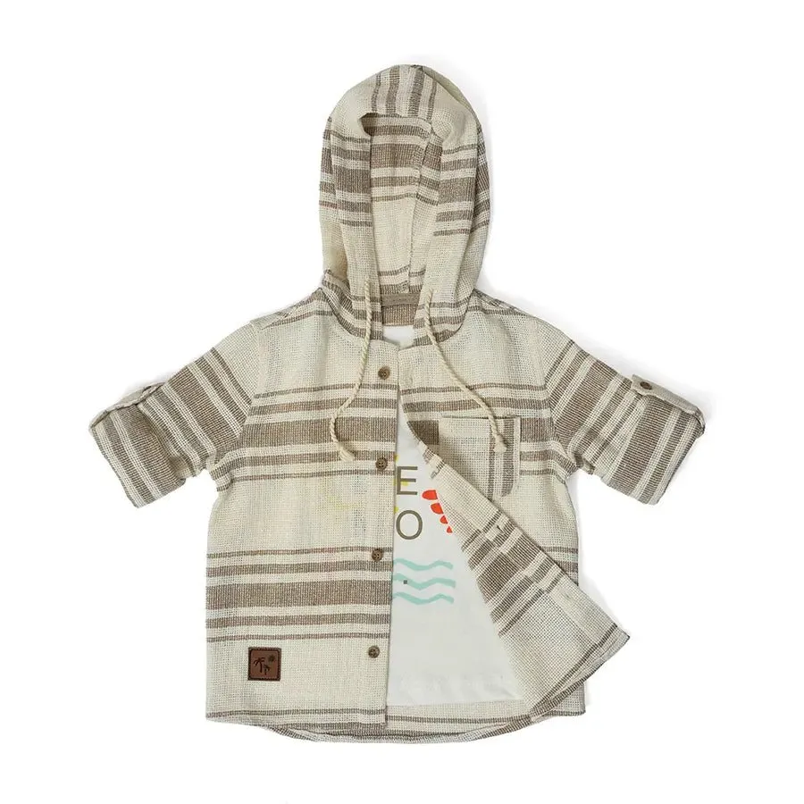 Boys Hoodie Shirt & Tee Set