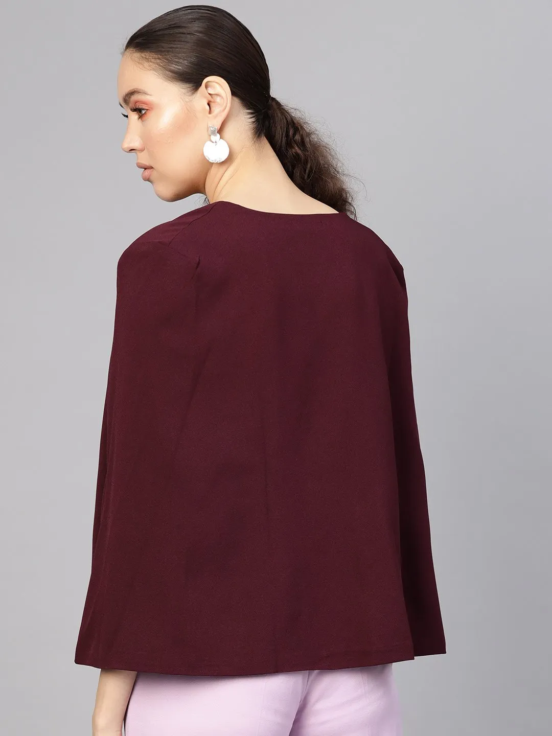 Burgundy Cape Jacket