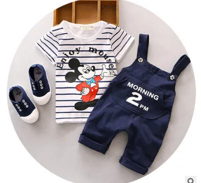 Cartoon Mouse Baby Boy's Clothing Set 2017 New Toddler Boys Clothes Spring Summer Fashion Kids Clothes T-shirt Shorts T548