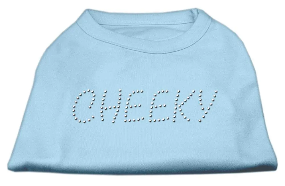 Cheeky Rhinestone Shirt Baby Blue S (10)