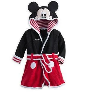 Children Pajamas Robe Kids Clothes Boys Girls Micky Minnie Bathrobes Baby Cartoon Flannel Sleepwear Infant Clothing