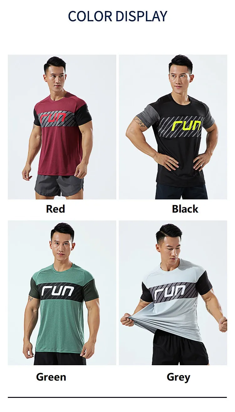 Custom High Quality Training Gym Sport Shirt Tops Quick Dry Men Running T- Shirt Manufacturer