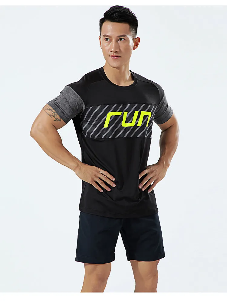 Custom High Quality Training Gym Sport Shirt Tops Quick Dry Men Running T- Shirt Manufacturer