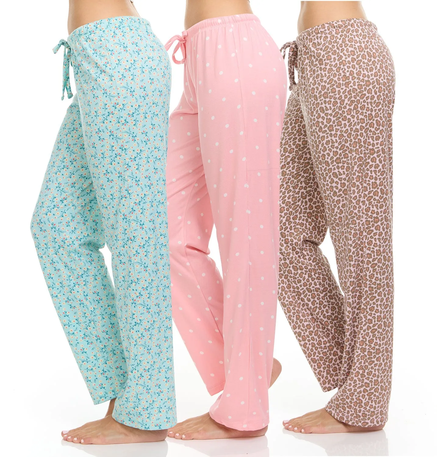 DARESAY Women’s Printed Lounge Pants – Comfortable Long Pajama Pants For Women [Pack of 3]