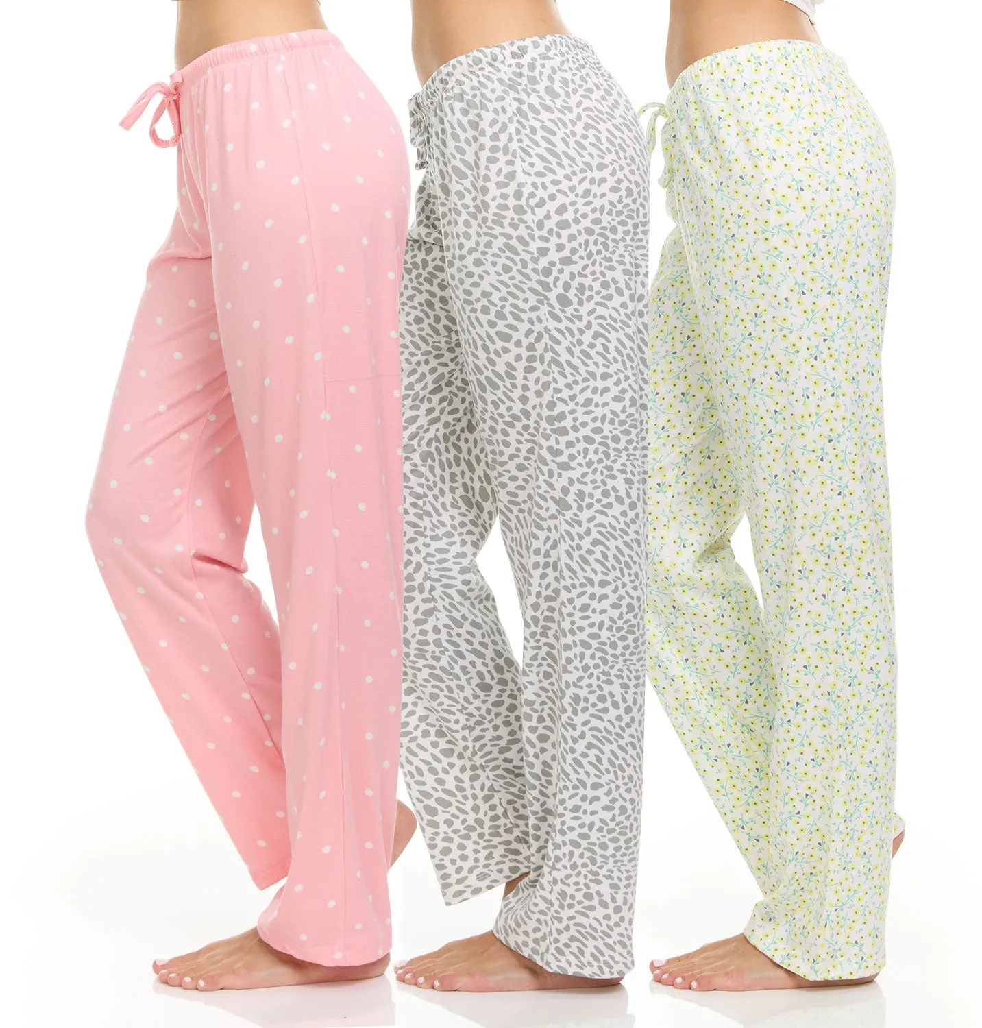 DARESAY Women’s Printed Lounge Pants – Comfortable Long Pajama Pants For Women [Pack of 3]