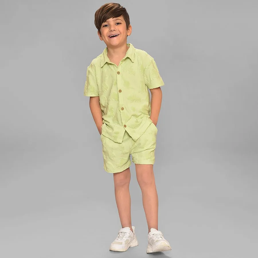 Dinomite Seafoam Green Shirt & Shorts Set