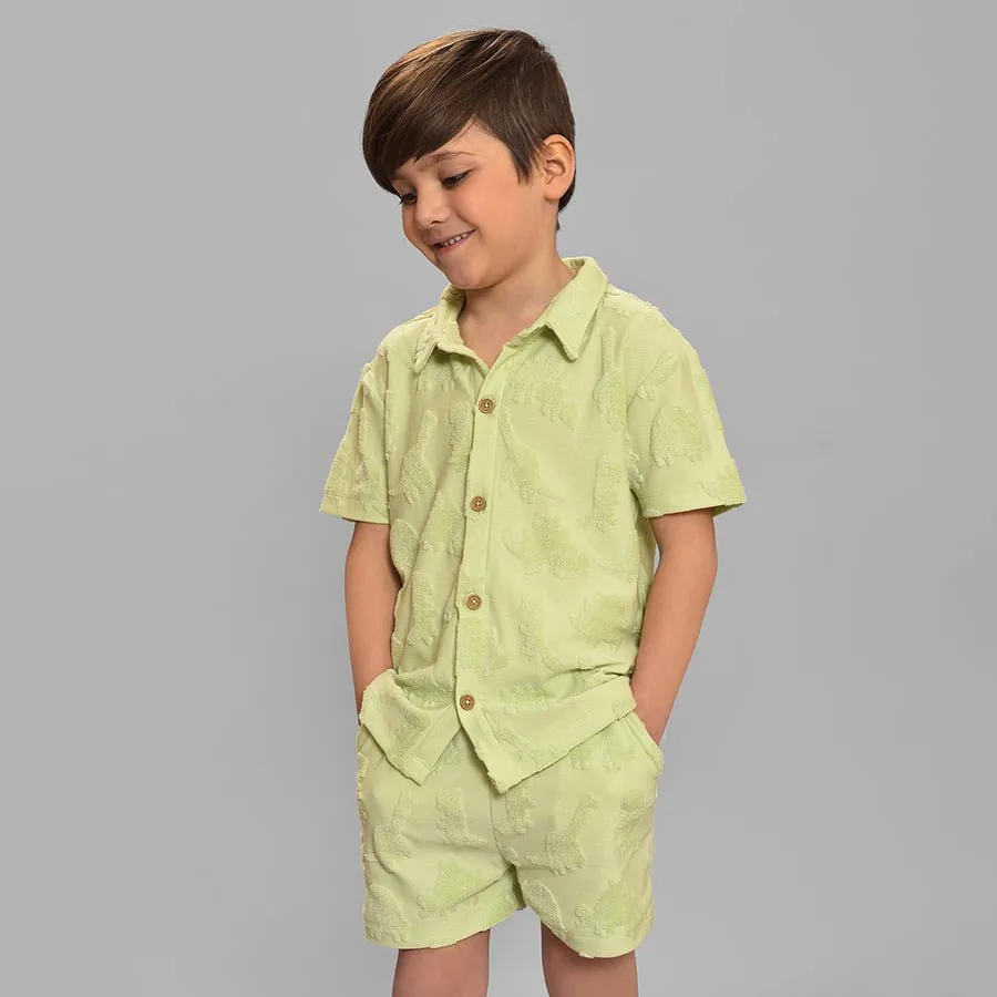 Dinomite Seafoam Green Shirt & Shorts Set