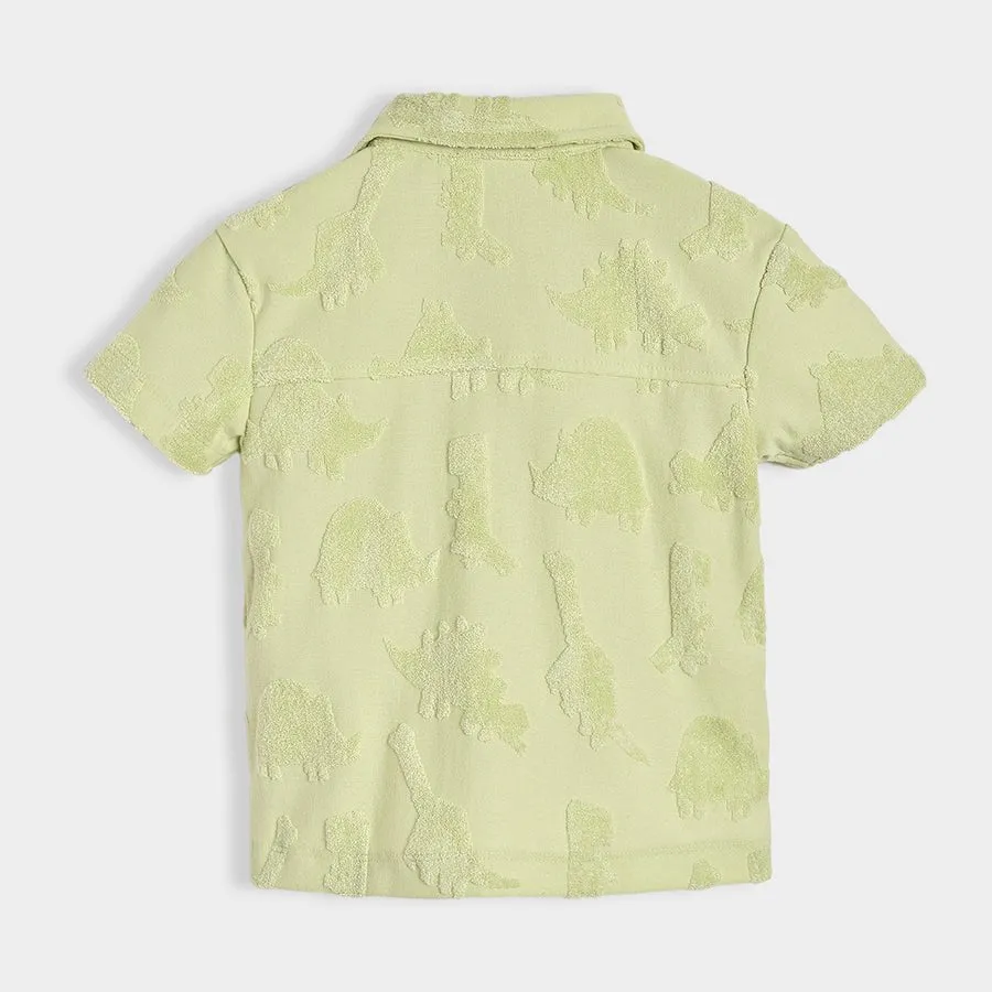 Dinomite Seafoam Green Shirt & Shorts Set