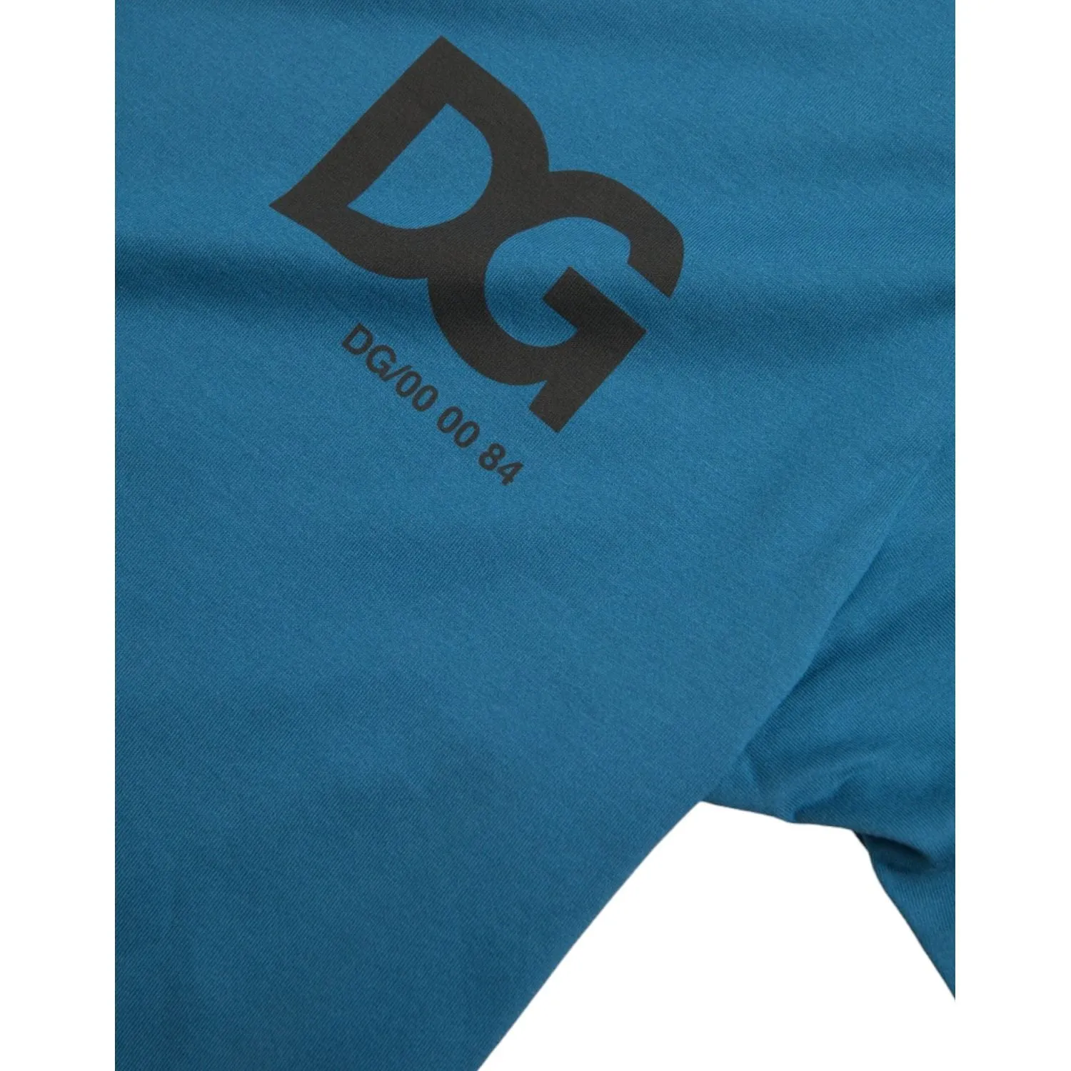 Dolce & Gabbana Blue Logo Round Neck Short Sleeves T-shirt