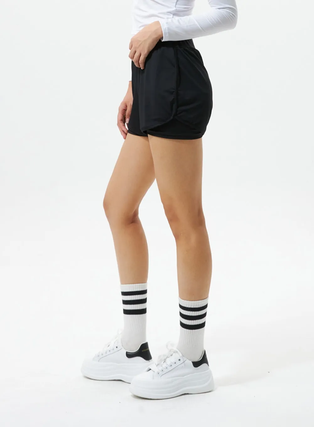 Double Layer Activewear Shorts IS322