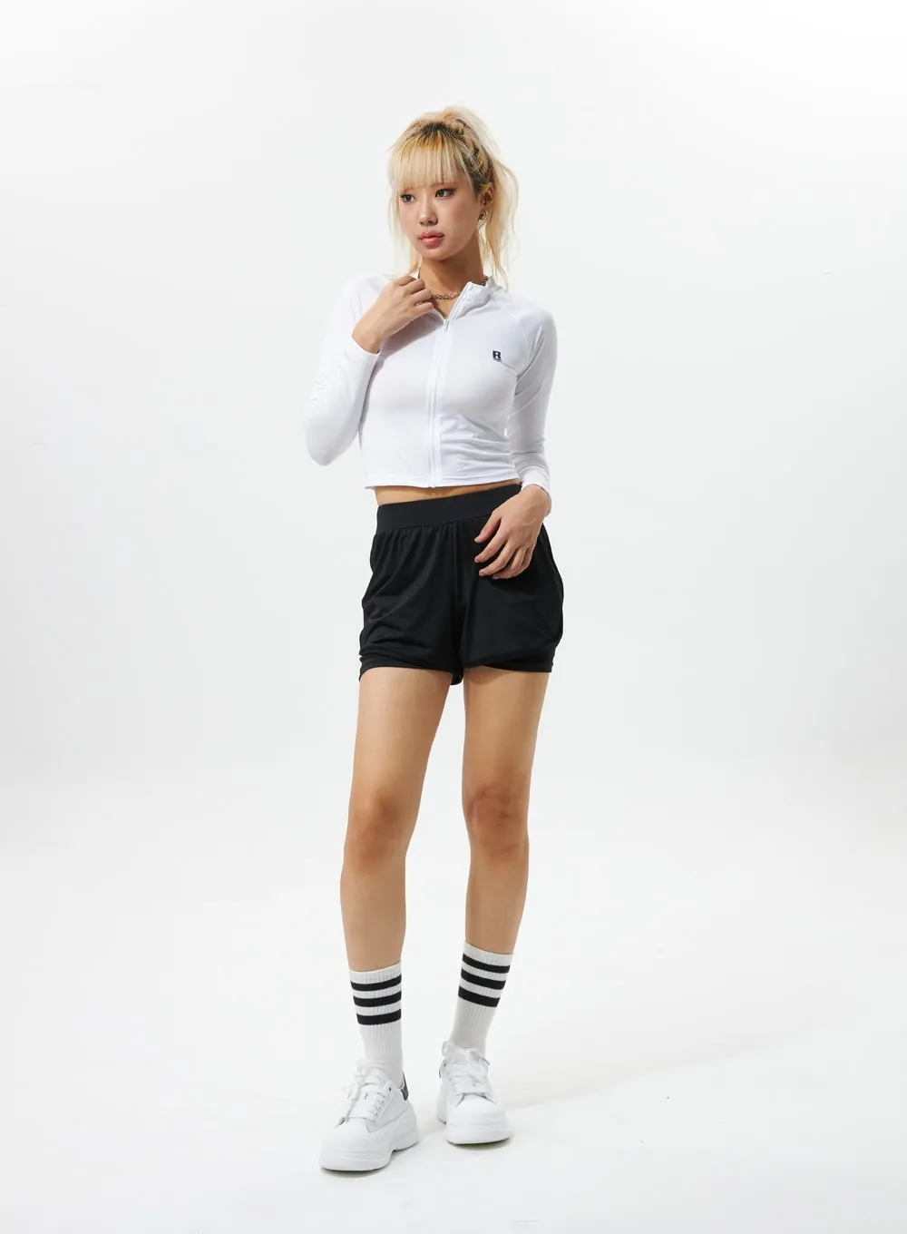 Double Layer Activewear Shorts IS322