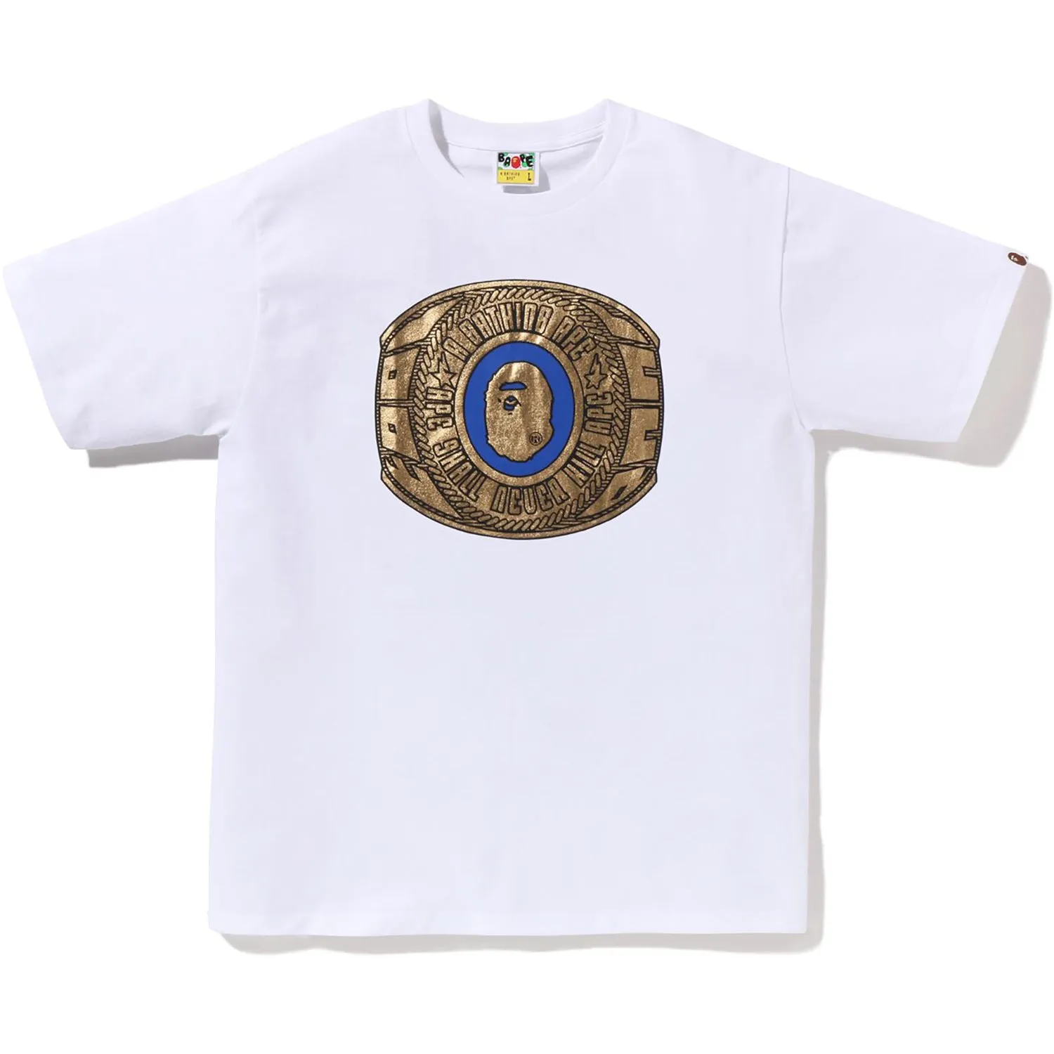 FOIL BAPE COLLEGE RING TEE MENS