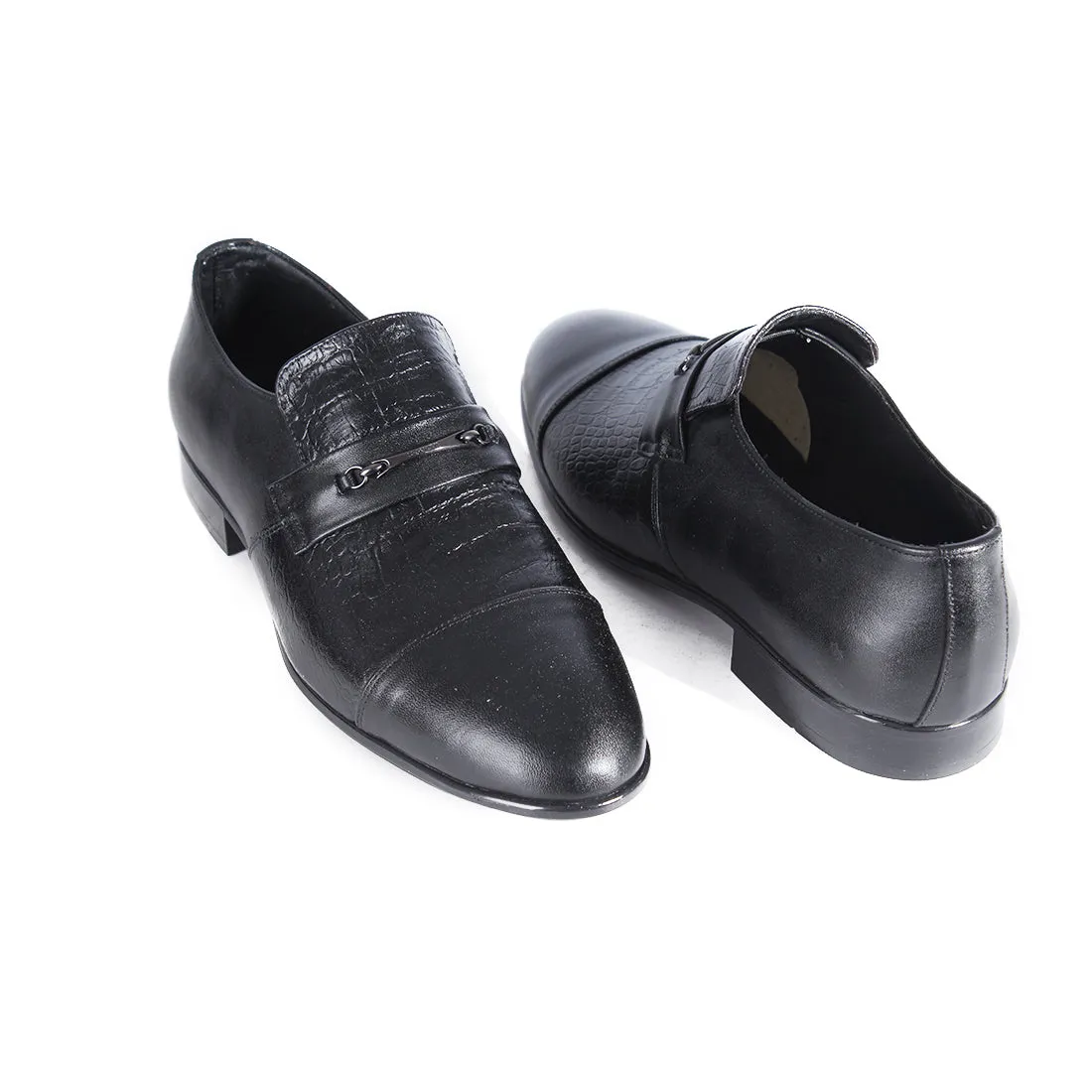 Formal shoes / 100% genuine leather – handmade black -6861