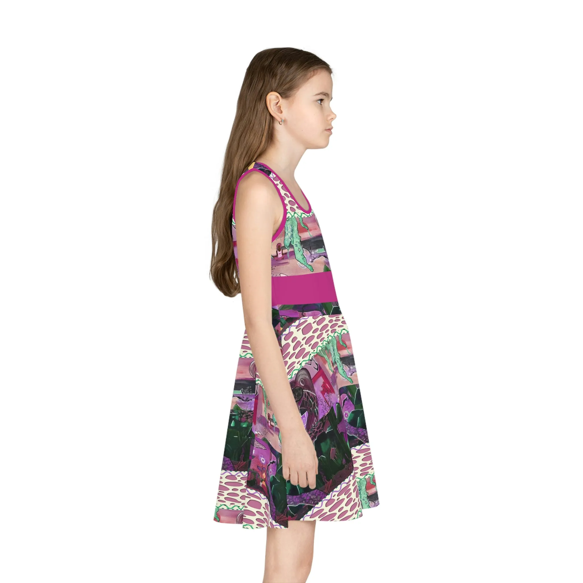 Girls' Sleeveless Sundress (AOP) JOY