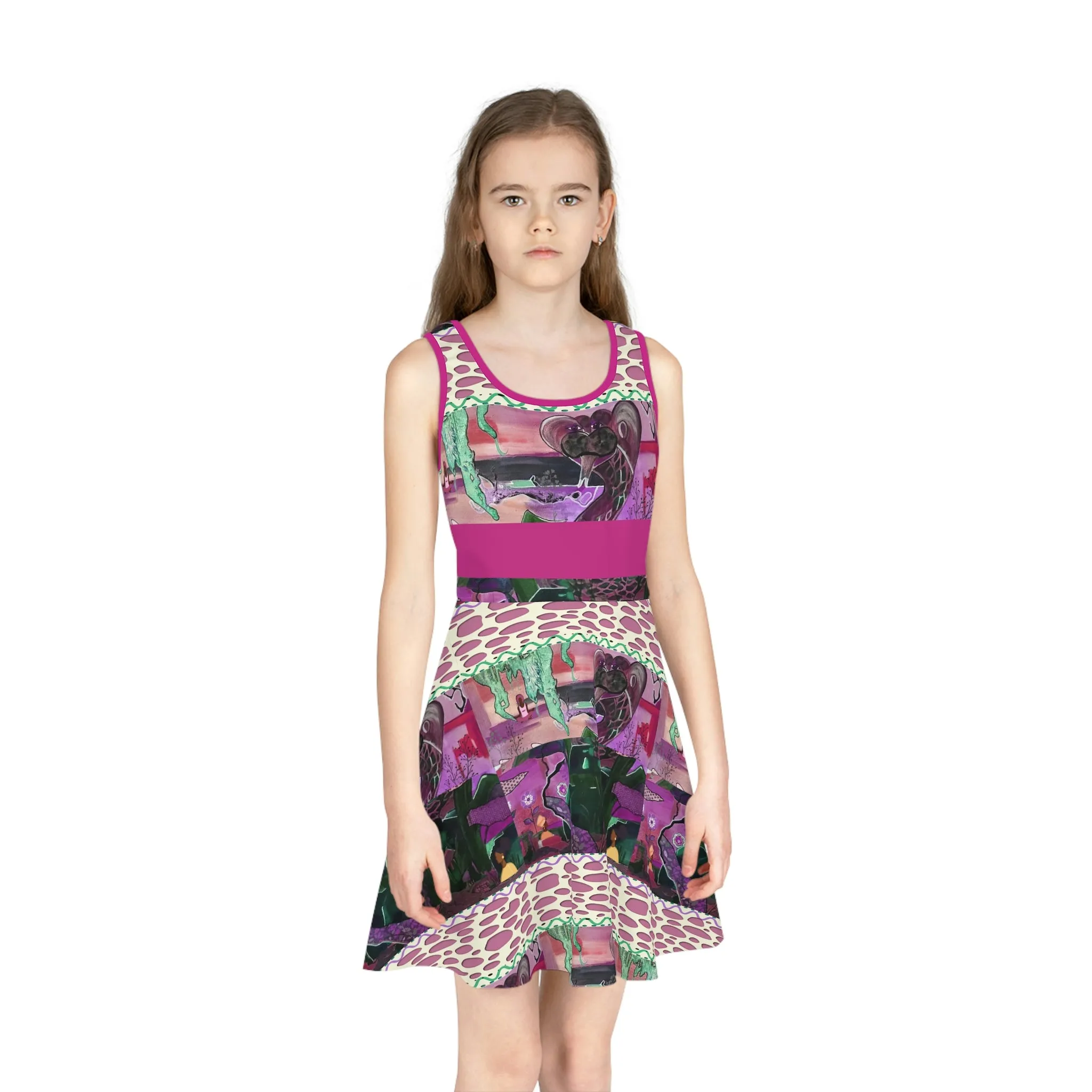 Girls' Sleeveless Sundress (AOP) JOY