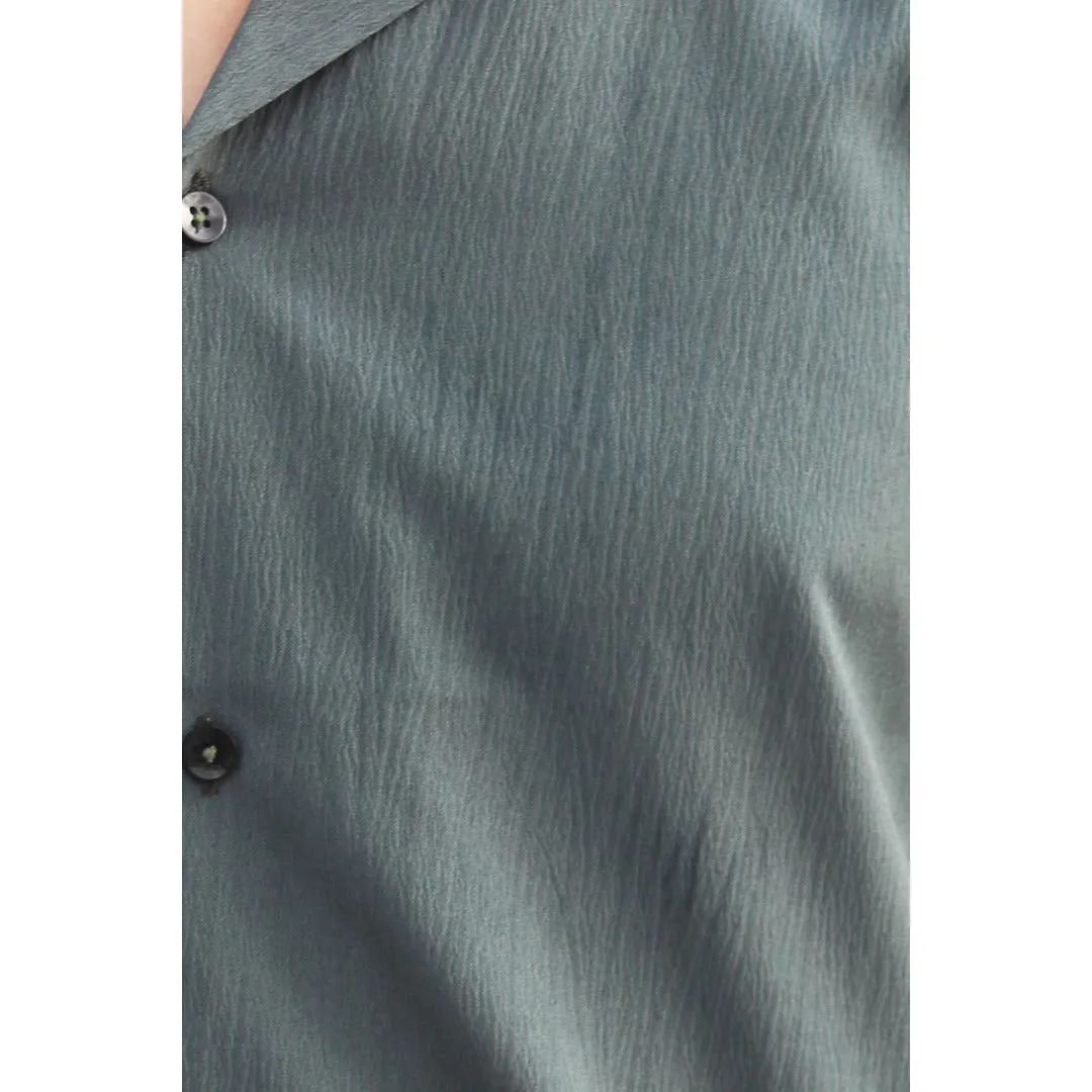 Green Textured Cuban Shirt