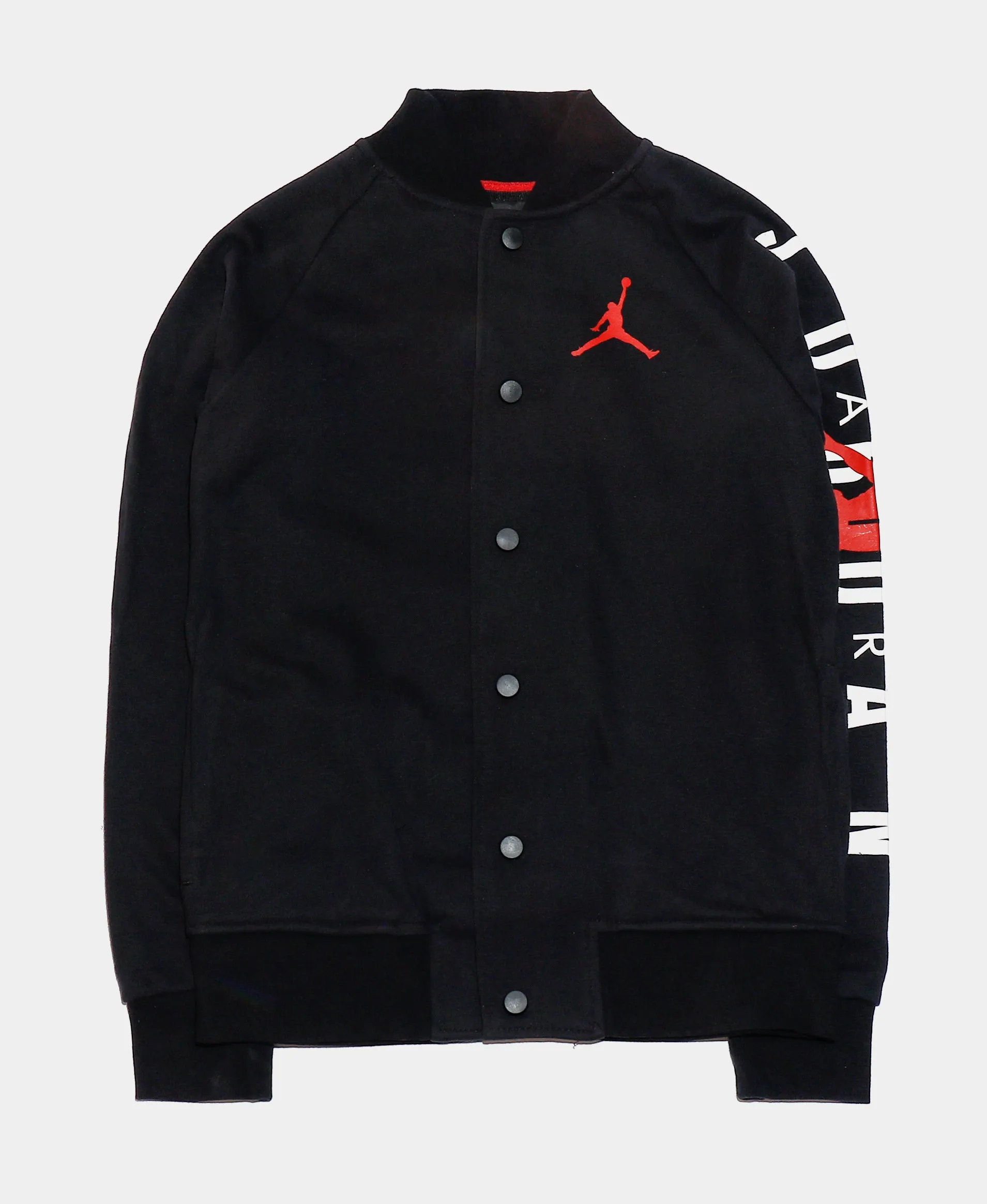 Jumpman Stadium Jacket Grade School Jacket (Black/Red)