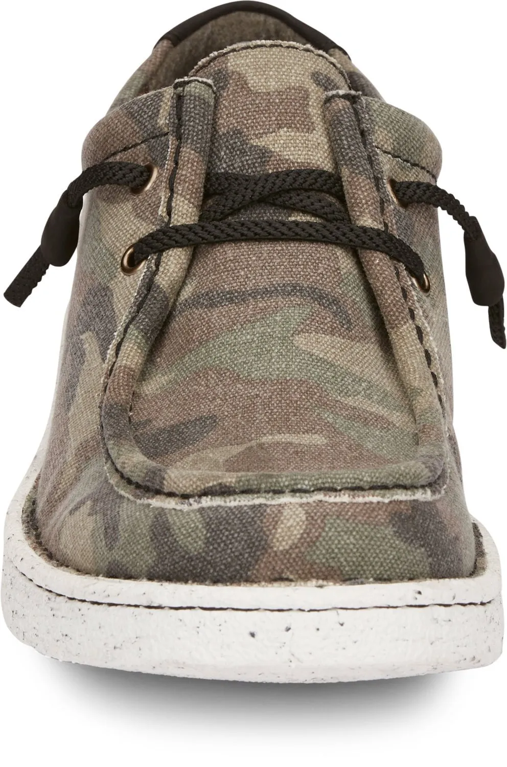 Justin Oxfords Womens Brown Camo Hazer Canvas Sneaker Shoes