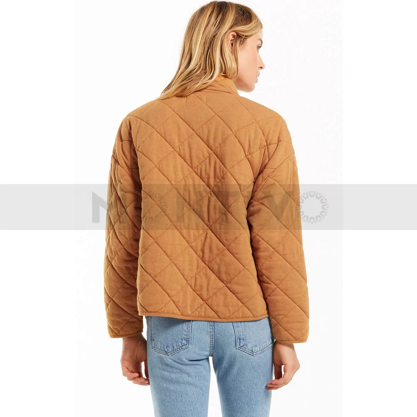 Kensie Camel Quilted Jacket