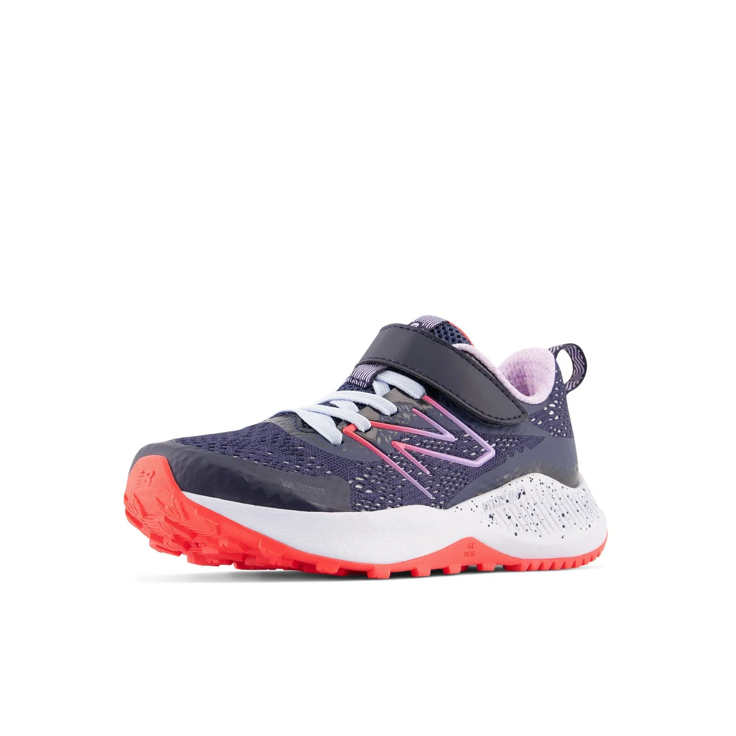 Little Kid's DynaSoft Nitrel v5 Bungee Color: Eclispe with Natural Indigo and Electric Red