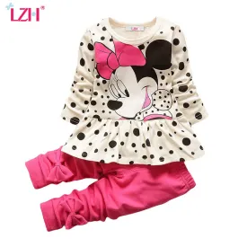 LZH Children Clothes 2017 Spring Autumn Kids Girls Clothes Set T-shirt Pant Outfit Girls Sport Suit Toddler Girls Clothing Sets