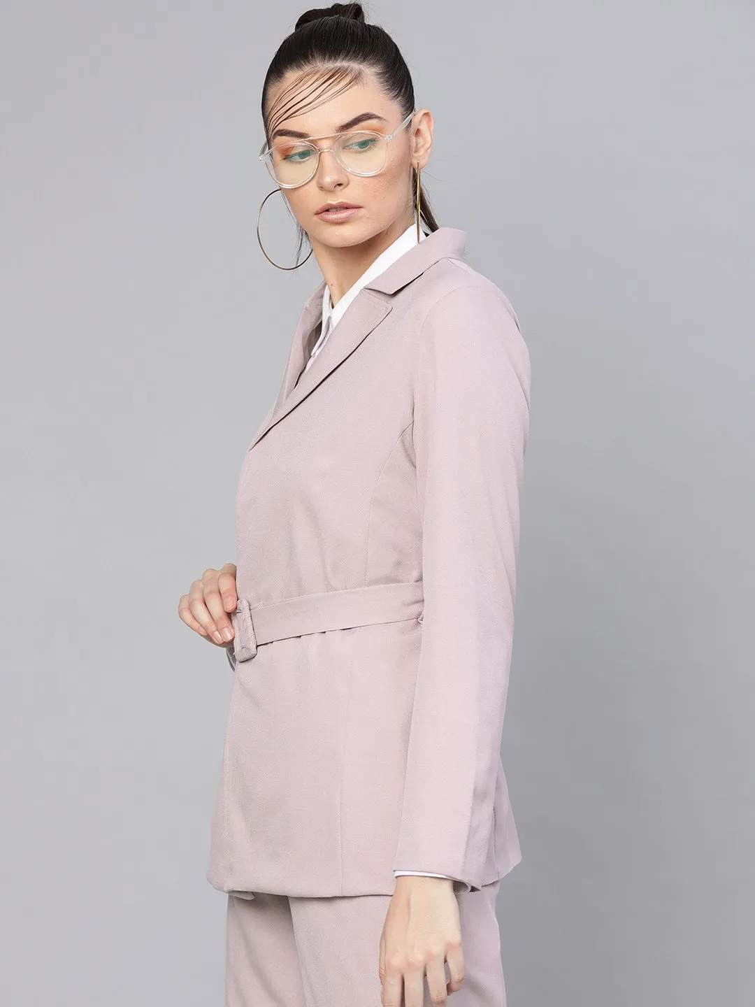 Mauve Belted Jacket