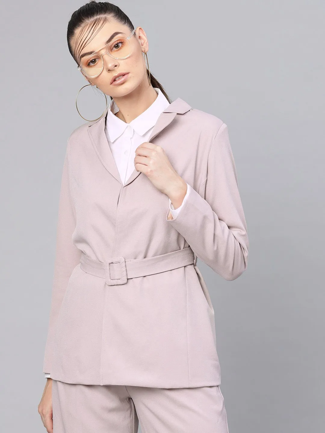 Mauve Belted Jacket