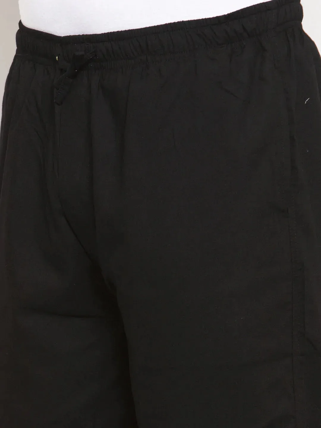 Men Black Solid Track Pants