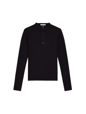 Men’s Activewear 2.0 Zipped Long Sleeve Top—black