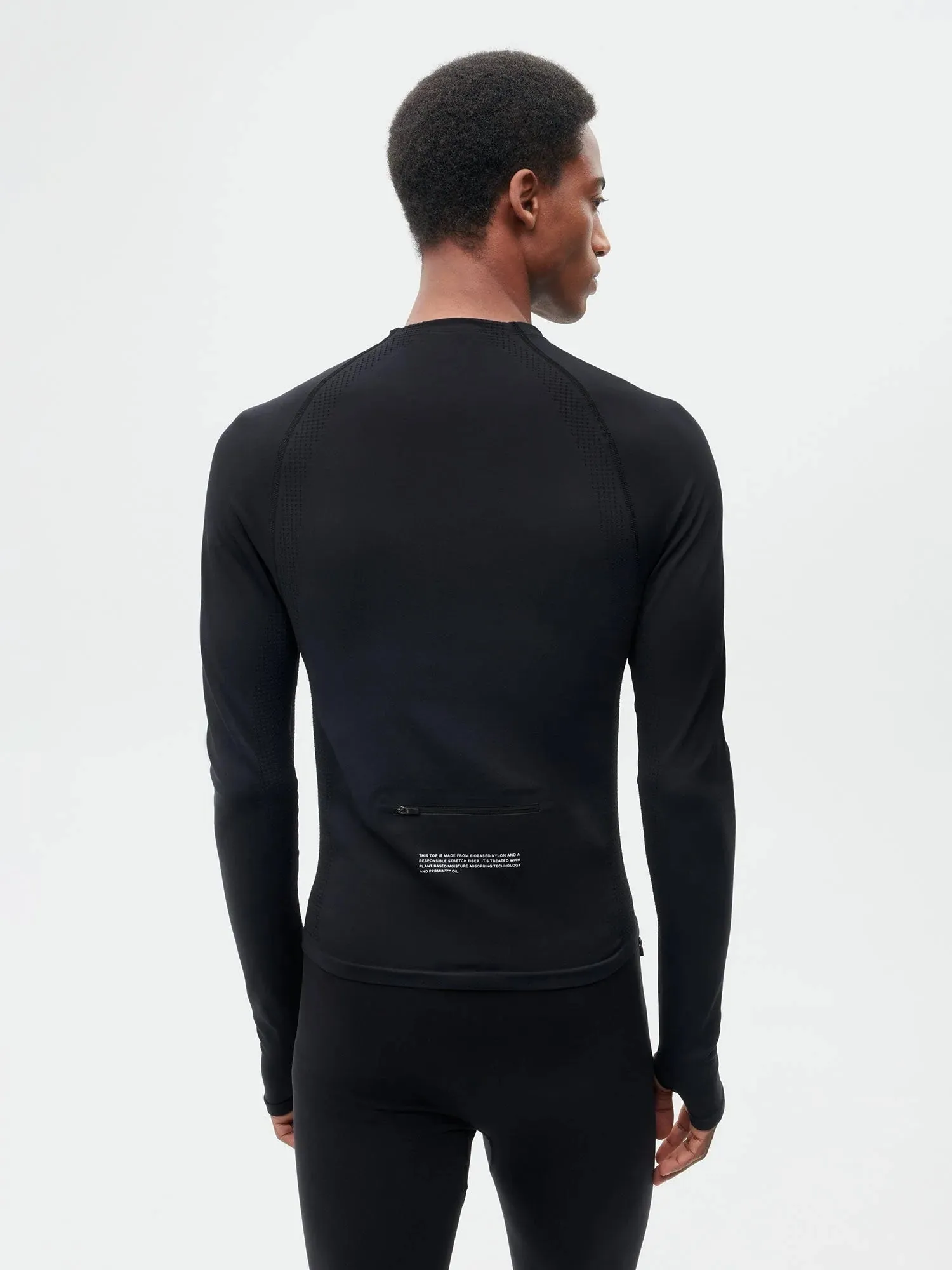 Men’s Activewear 2.0 Zipped Long Sleeve Top—black